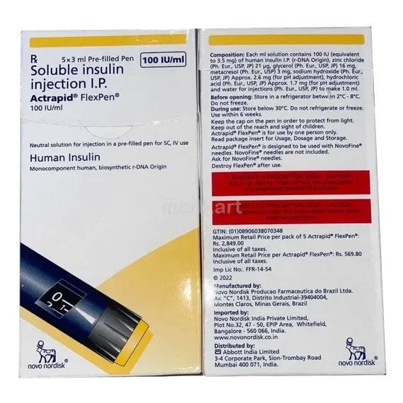 human actrapid flexpen 3 ml